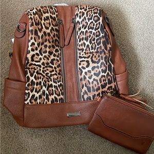 Backpack purse & wallet combo